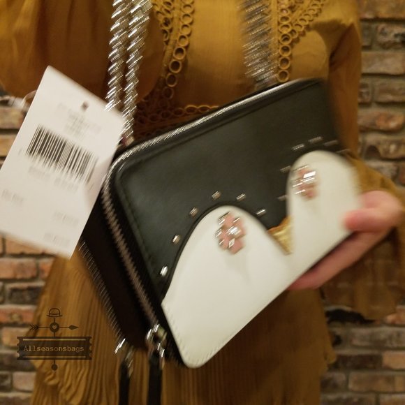 Kate spade double zip chain crossbody frosty black - Picture 4 of 5